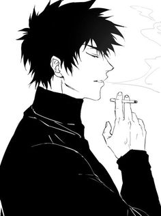 smoking Anime boy