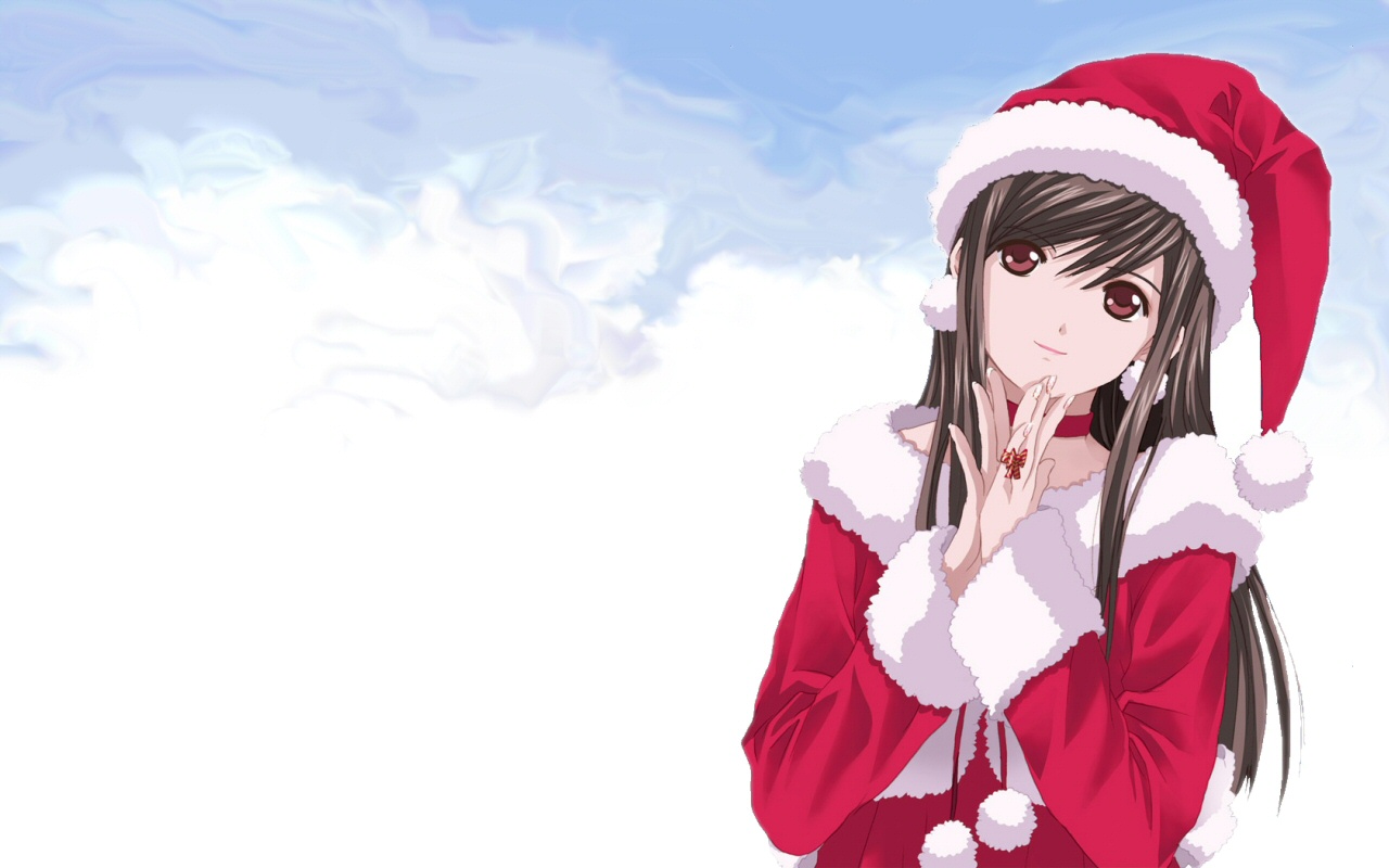 anime Christmas girl