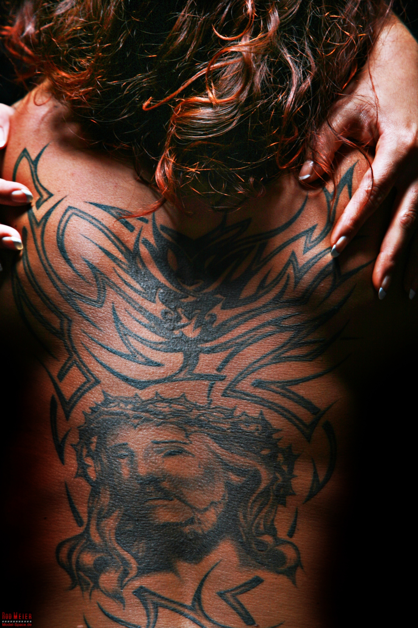 rücken Gothic tattoo