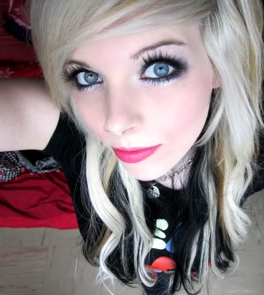 Emo girl blond hair